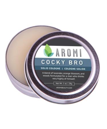 Aromi Solid Cologne | Vegan and Cruelty-free Fragrance Men's Gift Travel Alcohol-Free Concentrated Wax-Based Scent Father's Day Gift (Cocky Bro)