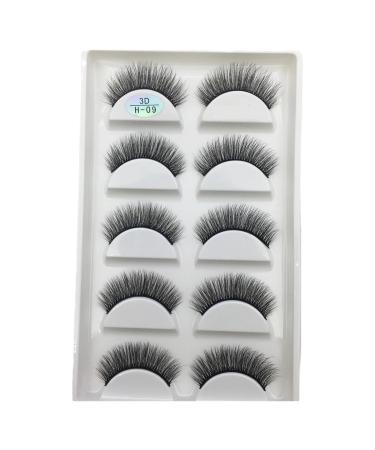 UAMOU 16 Style 10/50 Boxes 3D Mink Lashes Natural Cross False Eyelashes Long Messy Makeup Eye Lashes Faux Cils Maquillaje Cheerfully (Color : 5Pairs H 09 Size : 50 Boxes 250Pairs)