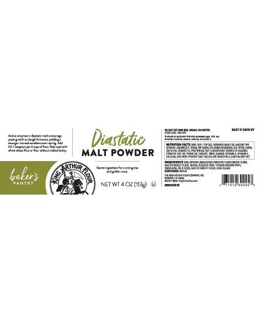 King Arthur Flour Diastatic Malt Powder 4 oz - Perfect for Baking - 0.25 lb (Pack of 1) - Buy Online on GoSupps.com