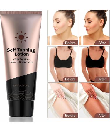  FRDUGA Self-tanning lotion for body and face instant self-tanner tanning accelerator self-tanning lotion (125 ml lotion) - Buy Online on GoSupps.com
