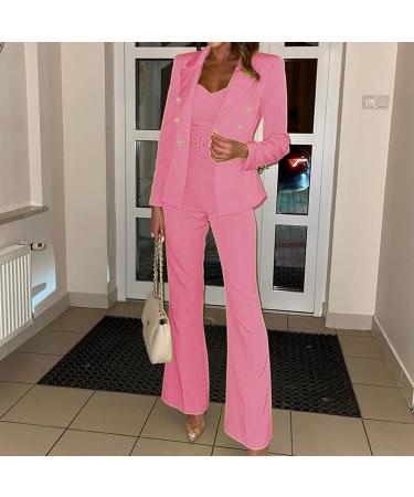 2 Piece Outfits for Women UK Sale Clearance Stretchy Blazer Jacket Slim Fit Trouser Pants Suits Sets Long Sleeve Casual Office Ladies Blazer Set 4088-sasnx-pink-b S - Buy Online on GoSupps.com