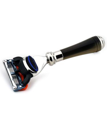 Horn Replica Mini-Razor & Holder for Men | High-Quality Shaving Set with 5 Blades - International Shipping Available - Buy Online on GoSupps.com