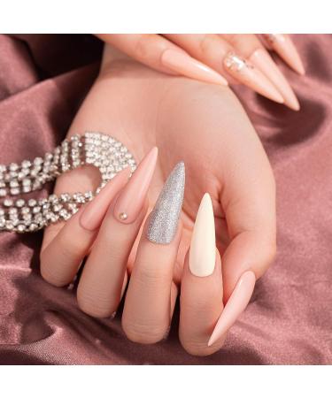 Beetles 20PCS Dip Powder Nail Kit - Bare Collection | White Nude Pink Brown Glitters Colors | Dipping Powder Starter Set with Base, Top Coat, Activator, Brush | G-Bare Collection 25 Piece Set - Buy Online on GoSupps.com