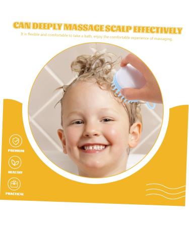 BCOATH 3-Piece Shampoo Brush & Scalp Massager for Kids - Portable Hair Cleaning Massage Device for Children's Head Care - Buy Online on GoSupps.com