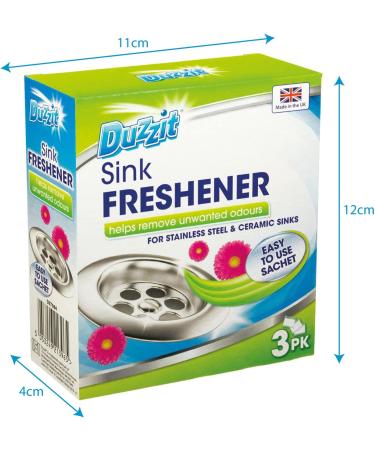 Sink Freshener Sachets - Odour Removal Easy to Use Pack of 3 (1.06 oz) - Eco-Friendly Solution - Buy Online on GoSupps.com