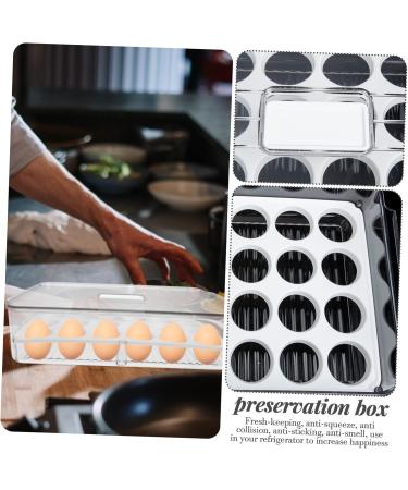OSALADI Box Plastic Serving Tray Plastic Eggs Egg Tray Refrigerator Vegetables Holder Drawer Egg re-usable Transparent 32.5x22.5cm - Buy Online on GoSupps.com
