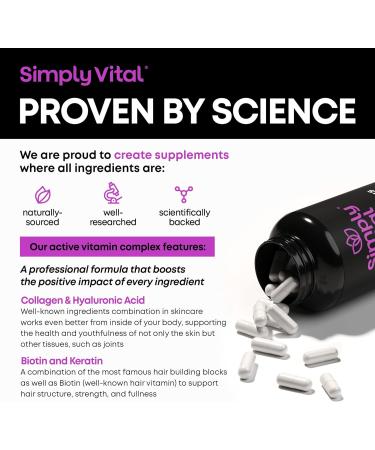 Bundle & Save 20% - Vitamin B12 & Biotin for Hair, Skin & Nails | Health & Beauty Complex with Marine Collagen Peptides | Hair Growth, Energy & Mood Boost | Made in USA - Buy Online on GoSupps.com