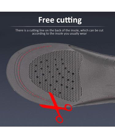Shoe Insoles for Flat Feet & High Arches - 1.1in Arch Height Unisex Hard Bottom EVA Support (2 Pairs - Buy Online on GoSupps.com