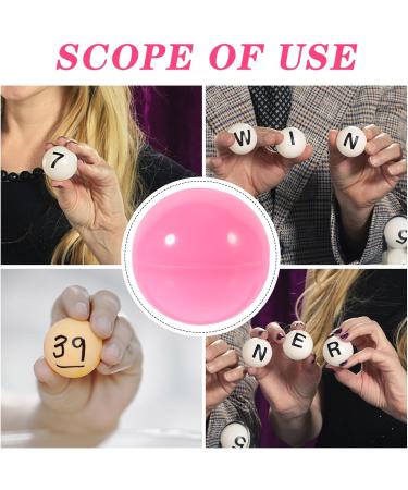 Alipis 50 Pieces Round Pink Capsules - 4cm Empty Lottery Bingo Marking Balls for Party Gifts - Buy Online on GoSupps.com