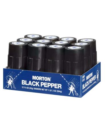 Morton Black Pepper Shakers 1.5oz (Pack of 12) - Premium Seasoning Spice - Buy Online on GoSupps.com