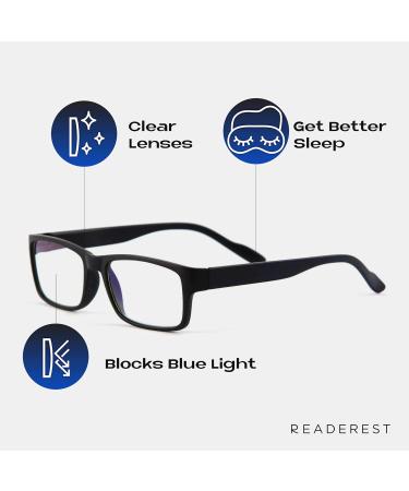 Buy Readerest Blue Light Blocking Glasses | UV Protection No Magnification Men s Black - Buy Online on GoSupps.com