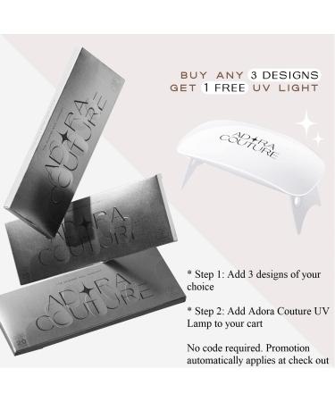 Adora Couture Chrome Aurora Purple Gel Nail Strips | 20pcs Nail Wraps Kit - Salon-quality, Long-lasting, Easy Application | Breathable Adhesive Nail Stickers for Women - Buy Online on GoSupps.com