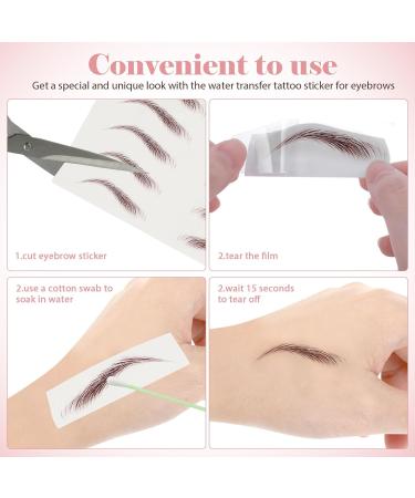 Sewroro Autocollants pour sourcils effet simul 3D tanche lot de 3 feuilles brun transfert l'eau pour maquillage naturel kit maquillage sourcils facile appliquer tenue longue - Buy Online on GoSupps.com