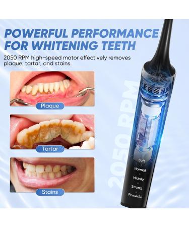 Saker Tooth Polisher Kit - Rechargeable Dental Polisher with 12 Brush Heads LED Light & 5 Speed Modes - Waterproof Teeth Whitening Tool for Perfect Smiles - Buy Online on GoSupps.com