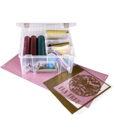 ArtBin 6990SO Double Deep Super Satchel with Removable Dividers, Clear/Gold - Large Portable Art & Craft Storage - Buy Online on GoSupps.com
