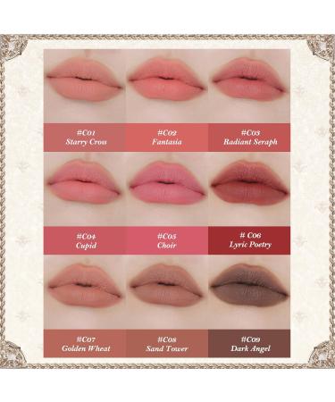 Flower Knows Little Angel Matte Lipstick - Vegan Moisturizing Lip Mud for Girls & Women - Long Lasting & Silky Finish (C02 Fantasia 3.5g - Buy Online on GoSupps.com