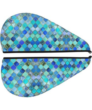 Stone Pattern Coral Velvet Dry Hair Cap | Quick-Dry Hair Towel Wrap for Women & Men | Perfect for Travel & Home - Buy Online on GoSupps.com