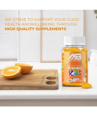 MB One Pharma Kids Vitamin C Gummies -for Immune Support Natural Orange Delicious Flavor (30 Day Supply) Vegetarian Non-GMO Gluten Free No Artificial Sweeteners - Buy Online on GoSupps.com