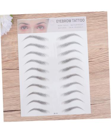 POPETPOP 6 Pcs 3d Eyebrow Stickers Eye Brow Shaping Kit Hair Like Eyebrows Eyebrow Trimming Shaper Miss 1 count (Pack of 1) Blackx3pcs - Buy Online on GoSupps.com