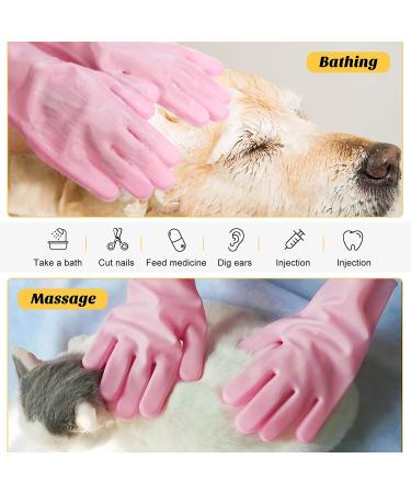4-Piece Cat Grooming Bath Bag Set with Gloves and Nail Clippers - Perfect for Cats & Dogs Bathing and Nail Trimming - Buy Online on GoSupps.com