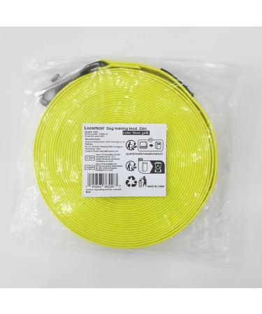 Looxmeer Durable Dog Tow Lines - 3m to 30m Leashes with Hand Loop & D Carabiner - Tear-Resistant Training Line in Neon Yellow - Buy Online on GoSupps.com