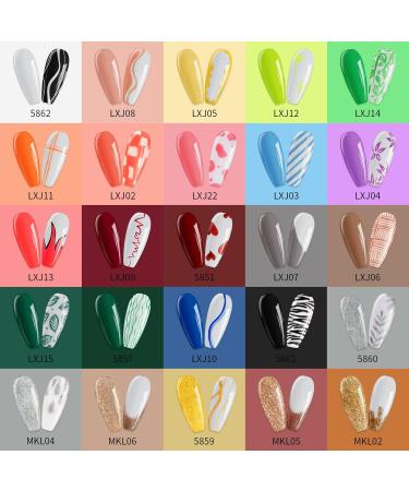 VidaRosa Gel Nail Liner Polish Pen UV LED Painting Gel Polish Set for 3D Nail Art DIY Nail Design Pull Line Pen Nail Drawing Nail Painting Polish for Manicure Salon 10ML White - Buy Online on GoSupps.com