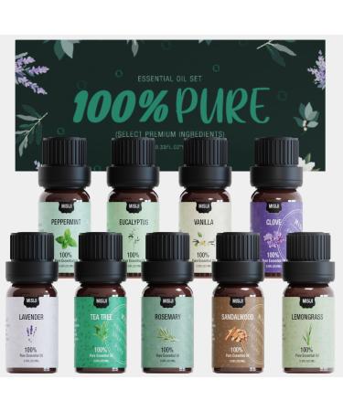 Essential Oils Set-MISIJI Premium Diffuser Oils Scents for Home-Essential Oils for Aromatherapy 9 Scents/10ML