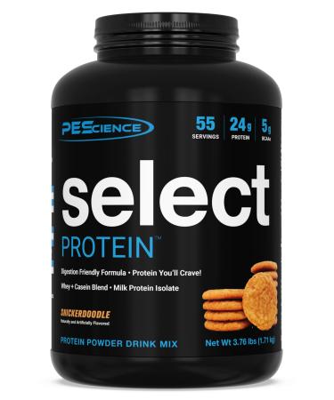 PEScience Select Protein Powder, Whey and Casein Blend, Clean Protein Powder for Women and Men, Low Calorie, Low Carb, Keto Friendly, Gluten Free - Snickerdoodle - 55 Servings