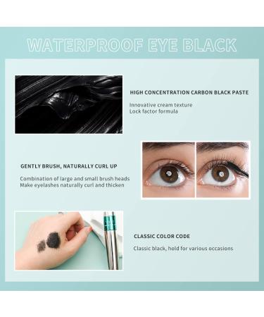 2 Pack Waterproof 2 in 1 Mascara for 5x Longer Lashes - Natural Lengthening & Thickening Effect - No Clumping - Superstrong 4D Silk Fiber Mascara Makeup (2 Pack) - Buy Online on GoSupps.com