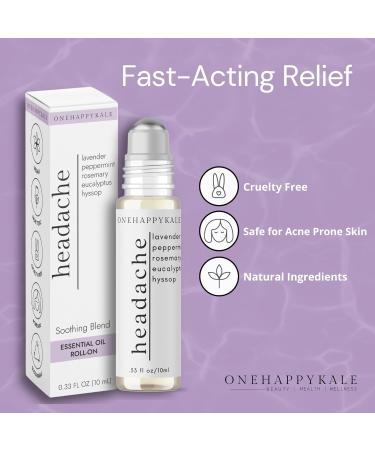Natural Headache Relief Essential Oil Roll-On 10ml | Migraine Treatment Safe for Acne-Prone Skin | Made in USA - Buy Online on GoSupps.com