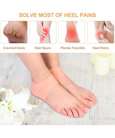 Gel Heel Protectors Pads - Pain Relief for Feet Pressure Sores, Heel Spur, Achilles Tendinitis - 2 Pair Pack - Buy Online on GoSupps.com