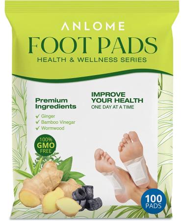 Deep Cleansing Foot Pads, Premium Natural Foot Pads, Foot Patches with Ginger Powder, Effective Foot Patch to Boost Energy, Ginger Foot Pads for Foot and Body Care | 100 Foot Pads and 100 Adhesive Sheets