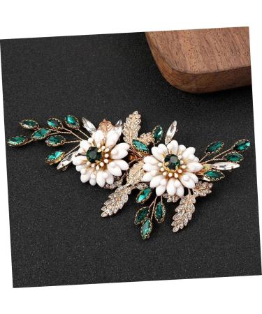 FOMIYES Women Hair Accessories Hair Clip for Thin Hair Girls Hair Clips Bride Hair Clips Hair Clips Decoration Women Hairpin Green Crystal Barrette Hairclips Metal Hair Piece Miss Leaves - Buy Online on GoSupps.com