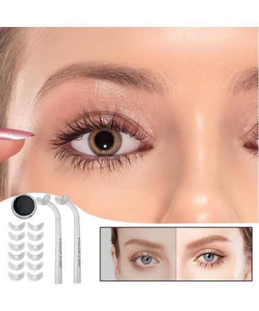 Siopob Eyelash Stamps | Smudge-proof Silicone Eyelash- Stamp For Bottom Lashes - Everyday Natural Face Look Supplies For Working Dating Gathering Home Traveling Transparent Left and Right Handles + 6 Pairs of Replacement Heads + Ink Pad - Buy Online on GoSupps.com