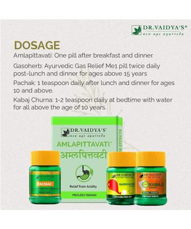 Dr. Vaidya's Digestive Pack - Pachak Churna - Kabaj Powder - Amlapittavati - Gasoherb - Buy Online on GoSupps.com