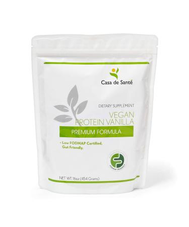 Low FODMAP Certified Elemental Vegan Protein Powder IBS & SIBO Gut Friendly Gluten Dairy Soy Sugar & Grain Free Keto Paleo Low Carb All Natural No Seed Oil + Superfoods Spirulina Dulse & Kelp Vanilla
