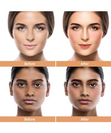 YANYE Highlighter Makeup Palette - Long Lasting Facial Shimmer Powder with Mirror in Nude Pink | Includes Brush for Face Highlighting - Buy Online on GoSupps.com