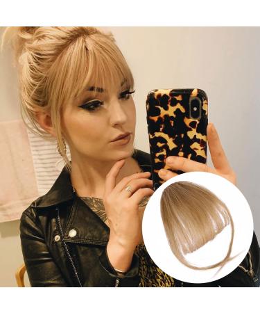 BOGSEA Bangs Hair Clip in Bangs Real Human Hair Wispy Bangs Fringe with Temples Hairpieces for Women Clip on Air Bangs Flat Neat Bangs Hair Extension for Daily Wear (Wispy Bangs,Strawberry Orangey Blonde) Wispy Bangs (Stra…