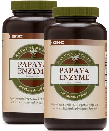 Natural Brand Papaya Enzyme 600 Chewable Tablets - Digestive Support Supplement - Buy Online on GoSupps.com