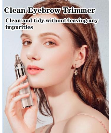 Timpou Facial Hair Remover for Women 2 in 1 Painless Facial Hair Removal Eyebrow Trimmer Rechargeable Electric Portable Face Shaver Eyebrow Lips Body for Women (Rose Gold) - Buy Online on GoSupps.com