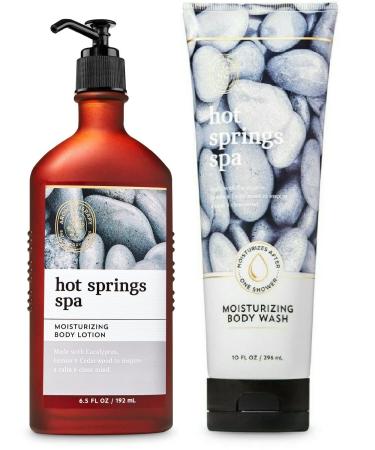 Bath & Body Works Aromatherapy HOT SPRINGS SPA Gift Set Duo - Moisturizing Body Lotion and Moisturizing Body Wash - Full Size