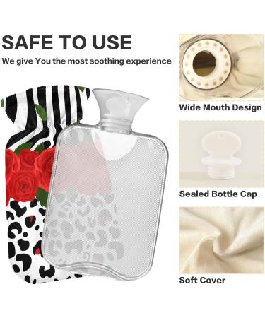 Buy BPA-Free Leopard & Zebra Pattern Heat Bottle 2L | Large Hot Water Bag for Pain Relief - Neck & Shoulders - Buy Online on GoSupps.com