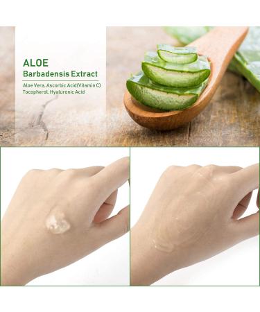 300 ml Organic Aloe Vera Gel - Natural Moisturizing Cream for Body & Hair Sunburn Relief Scar Repair Calming & Anti-Inflammatory Care - Buy Online on GoSupps.com