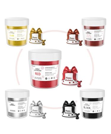 Red Edible Luster Dust 10g - Food Grade Tasteless Dessert Dust for Baking - Cherrysea Food Coloring Powder for Cupcakes, Cake Pops, Fondant, Chocolate, Candy - Buy Online on GoSupps.com
