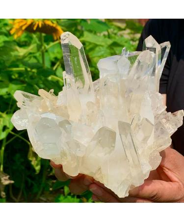 Natural Transparent White Quartz Crystal Cluster Specimen 1pc Stone Crystal Reiki (Size : 100-150g) - Buy Online on GoSupps.com