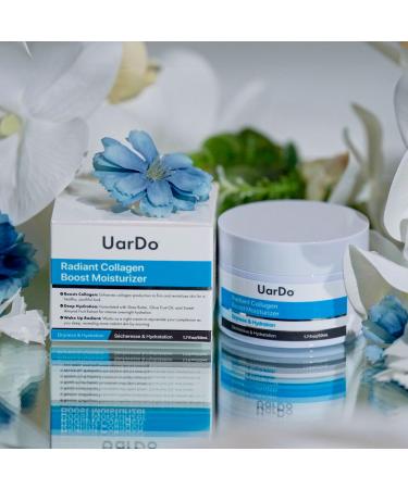 Uardo Radiant Collagen Boost Moisturizer 1.7 Fl Oz - Best for All Skin Types | Boost Collagen & Achieve Radiant Skin | Shea Butter | Unisex Skincare Solution - Buy Online on GoSupps.com