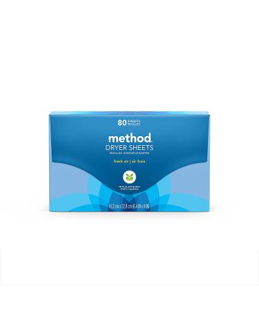 Method Dryer Sheets - Fresh Air Scent, 80 Sheets per Pack - Eco-Friendly Fabric Softener - Buy Online on GoSupps.com