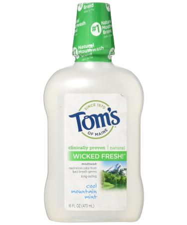 Tom's of Maine Long Lasting Wicked Fresh Mouthwash Cool Mountain Mint - 16 oz - 2 pk