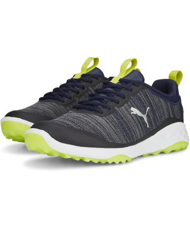 PUMA Men's Fusion Pro Golf Shoe - 46.5 EU | Navy & Silver Lime | International Shipping Available - Buy Online on GoSupps.com