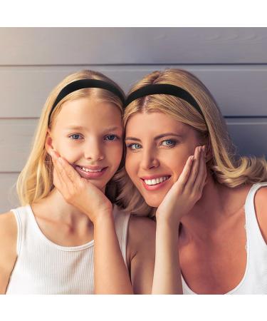 Buy Wllhyf 2-Pack Satin Stirring Straps - 2cm Wide Slipproof Headbands for Women & Girls | Fashionable Diy Hair Jewelry | Perfect for Halloween & Christmas - Black - Buy Online on GoSupps.com